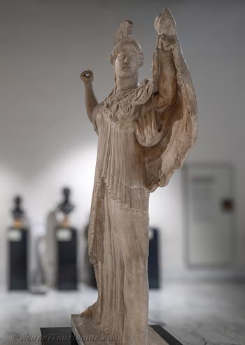 Athene Promachos, Villa dei Papiri, Herculaneum, Archäologisches Museum von Neapel in Italien