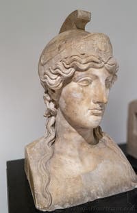 Büste der Athene, Villa dei Papiri, Herculaneum, Archäologisches Museum von Neapel in Italien