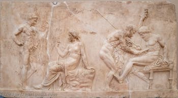 Der Mythos von Telephos, Casa del Rilievo, Herculaneum, Archäologisches Museum von Neapel in Italien