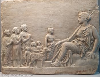 Opferdarstellung zu Ehren der Aphrodite, Pompeji, Archäologisches Museum von Neapel, Italien