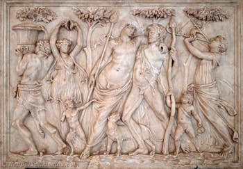 Der betrunkene Dionysos mit Satyrn und Bacchantinnen, Farnese-Sammlung, Archäologisches Museum von Neapel in Italien