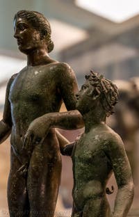 Dionysos und Ampelos, Casa di Pansa, Pompeji, Archäologisches Museum von Neapel in Italien
