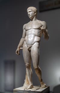 Doryphoros, Gymnasium der Samniten, Pompeji, Archäologisches Museum von Neapel in Italien
