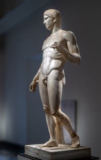 Doryphoros, Gymnasium der Samniten, Pompeji, Archäologisches Museum von Neapel in Italien