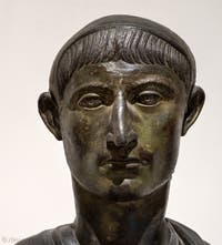 Männerbüste, Tablinum, Villa dei Papiri, Herculaneum, Archäologisches Museum von Neapel in Italien