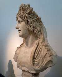 Büsten von Flussgöttern, Brunnenelemente, Farnese-Sammlung, Archäologisches Museum von Neapel in Italien