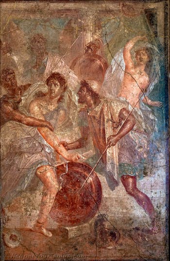 Fresko Achilleus in Skyros, Pompeji, Haus der Dioskuren, Archäologisches Museum Neapel