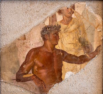 Fresko Achilleus sitzt, Pompeji, Cubiculo, Archäologisches Museum Neapel
