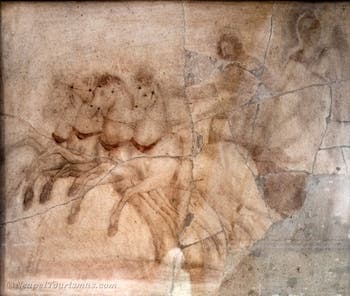 Fresko Apobate Wagenrennen, Herculaneum, Archäologisches Museum Neapel