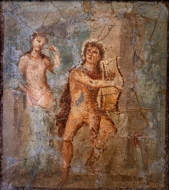 Fresko Apollon und Daphne, Pompeji, Casa di Meleagro, Archäologisches Museum Neapel