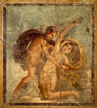 Apollon und Daphne, Casa Lucrezio Frontone, Pompeji, Archäologisches Museum von Neapel in Italien