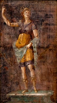 Fresko Artemis, Pompeji, Insula Occidentalis, Archäologisches Museum Neapel