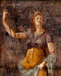 Fresko Artemis, Pompeji, Insula Occidentalis, Archäologisches Museum Neapel