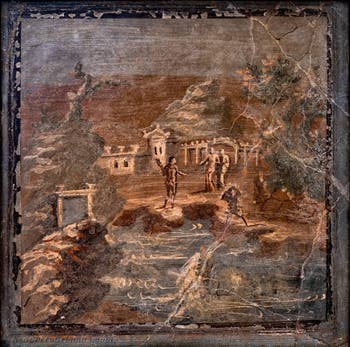 Fresko Befreiung des Hesione durch Herkules, Pompeji, Insula Occidentalis, Archäologisches Museum Neapel