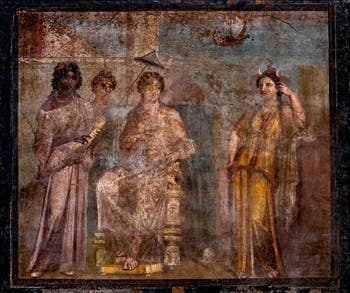 Fresko Die verlassene Dido, Pompeji, Casa di Meleagro, Archäologisches Museum Neapel