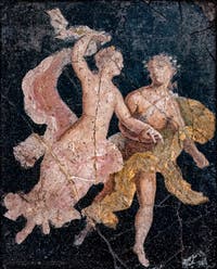 Fresko Ariadne und Dionysos im Flug, Stabiae, Villa Arianna, Archäologisches Museum Neapel
