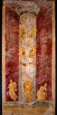 Fresko Die Ermordung der Niobiden, Pompeji, Casa dei Dioscuri, Archäologisches Museum Neapel