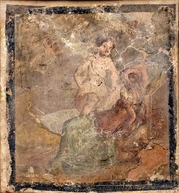Szene, die einen Geschlechtsakt darstellt, Pompeji, bordell, Archäologisches Museum Neapel