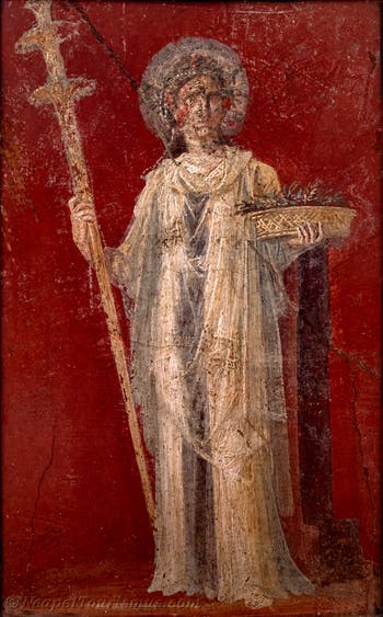 Fresko der Göttin Ceres, Pompeji, Casa dei Dioscuri, Archäologisches Museum Neapel