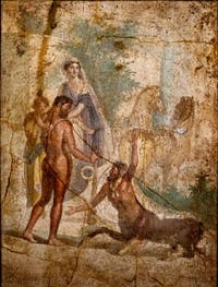 Fresko Herkules und Nessos, Pompeji, Casa del Centauro, Archäologisches Museum Neapel