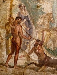 Fresko Herkules und Nessos, Pompeji, Casa del Centauro, Archäologisches Museum Neapel