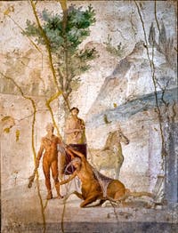 Fresko Herkules und Nessos, Pompeji, Casa di Giasone, Archäologisches Museum Neapel
