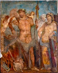 Fresko Herkules und Omphale, Pompeji, Casa Marcus Lucretius, Archäologisches Museum Neapel