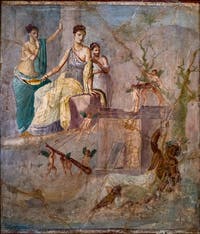 Fresko Herkules und Omphale, Pompeji, Casa Principe di Montenegro, Archäologisches Museum Neapel