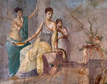 Fresko Herkules und Omphale, Pompeji, Casa Principe di Montenegro, Archäologisches Museum Neapel