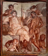Fresko Herkules und Telephos, Herculaneum, Augusteum, Archäologisches Museum Neapel
