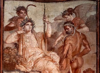 Fresko Herkules und Telephos, Herculaneum, Augusteum, Archäologisches Museum Neapel