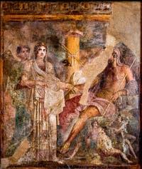 Wandgemälde Die Hierogamie von Hera und Zeus, Pompeji, Casa del Poeta Tragico, Archäologisches Museum von Neapel