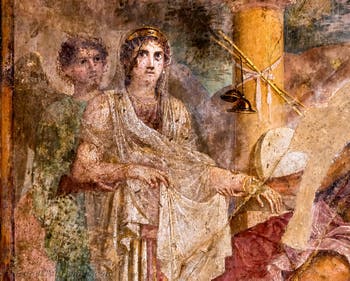 Fresko Hierogamie Hera und Zeus, Pompeji, Casa del Poeta Tragico, Archäologisches Museum von Neapel