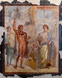 Fresko Die Hochzeit von Alexander und Roxane, Pompeji, Casa del Bracciale d'Oro, Archäologisches Museum Neapel