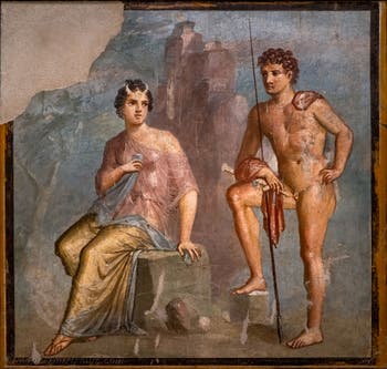 Fresko Io und Argos, Pompeji, Casa di Meleagro, Archäologisches Museum Neapel