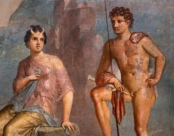 Fresko Io und Argos, Pompeji, Casa di Meleagro, Archäologisches Museum Neapel