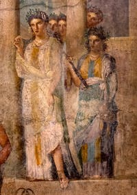 Fresko Iphigenie in Taurien, Pompeji, Casa di Caecilius Lucundus, Archäologisches Museum Neapel