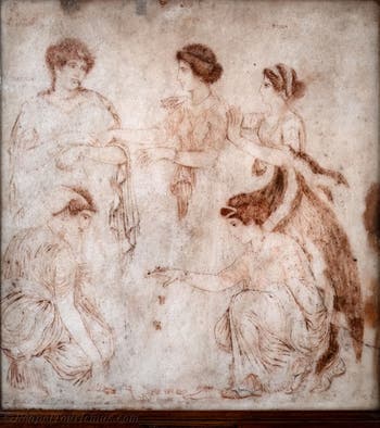 Gemälde Die Knöchelspielerinnen, Herculaneum, Archäologisches Museum Neapel