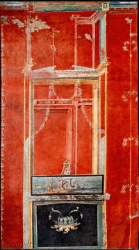 Wandgemälde Ägyptische Landschaft, Pompeji, Isis-Tempel, Portikus, Archäologisches Museum von Neapel