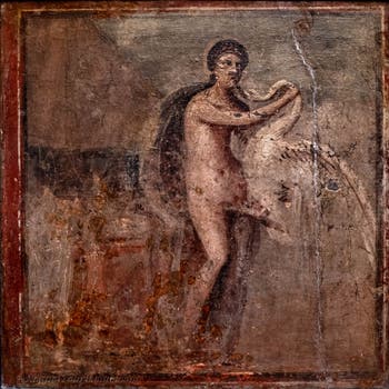 Leda und der Schwan, Herculaneum, Archäologisches Museum von Neapel in Italien