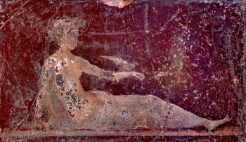 Fresko Liegende junge Frau, Stabiae, Villa di Ariadne, Archäologisches Museum Neapel