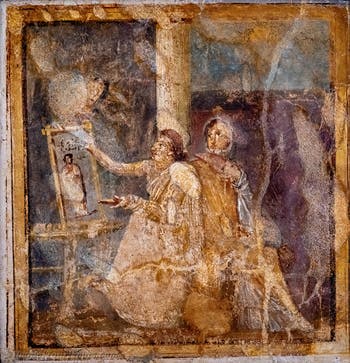 Fresko Malerin, Pompeji, Archäologisches Museum Neapel