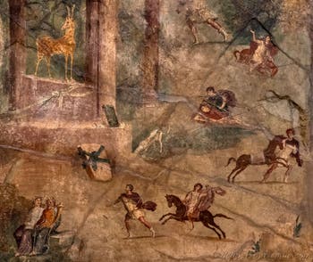 Fresko Das Massaker der Niobiden, Pompeji, Casa del Marinaio, Archäologisches Museum Neapel