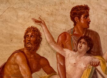 Fresko Das Opfer der Iphigenie, Pompeji, Casa del Poeta Tragico, Archäologisches Museum Neapel