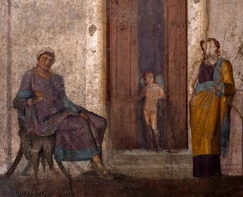 Fresko Paris und Helena, Pompeji, Casa di Giasone, Archäologisches Museum Neapel
