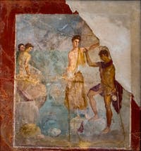 Fresko Perseus befreit Andromeda, Pompeji, Casa del Principe di Montenegro, Archäologisches Museum Neapel