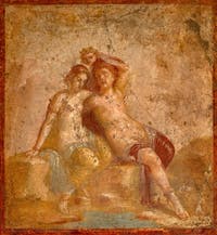 Fresko Perseus und Andromeda, Pompeji, Casa dei Capitelli Colorati, Archäologisches Museum Neapel