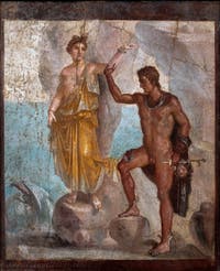 Fresko Perseus und Andromeda, Pompeji, Casa dei Dioscuri, Archäologisches Museum Neapel