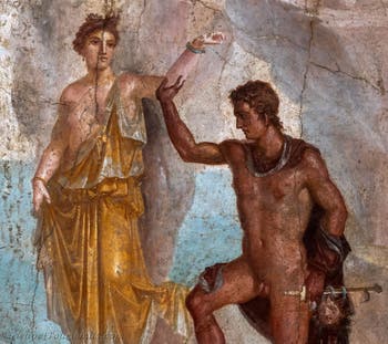Fresko Perseus und Andromeda, Pompeji, Casa dei Dioscuri, Archäologisches Museum Neapel