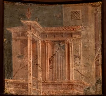 Architekturwandbild, Herculaneum, Archäologisches Museum von Neapel